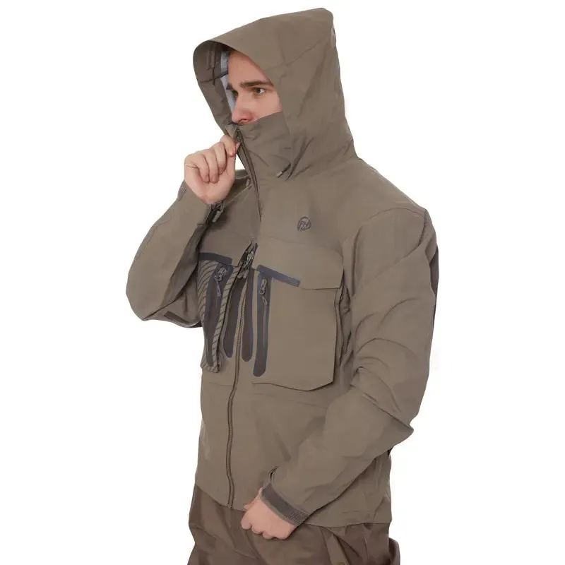 FHM brook Wading Jacket 20000 mm Brown Color