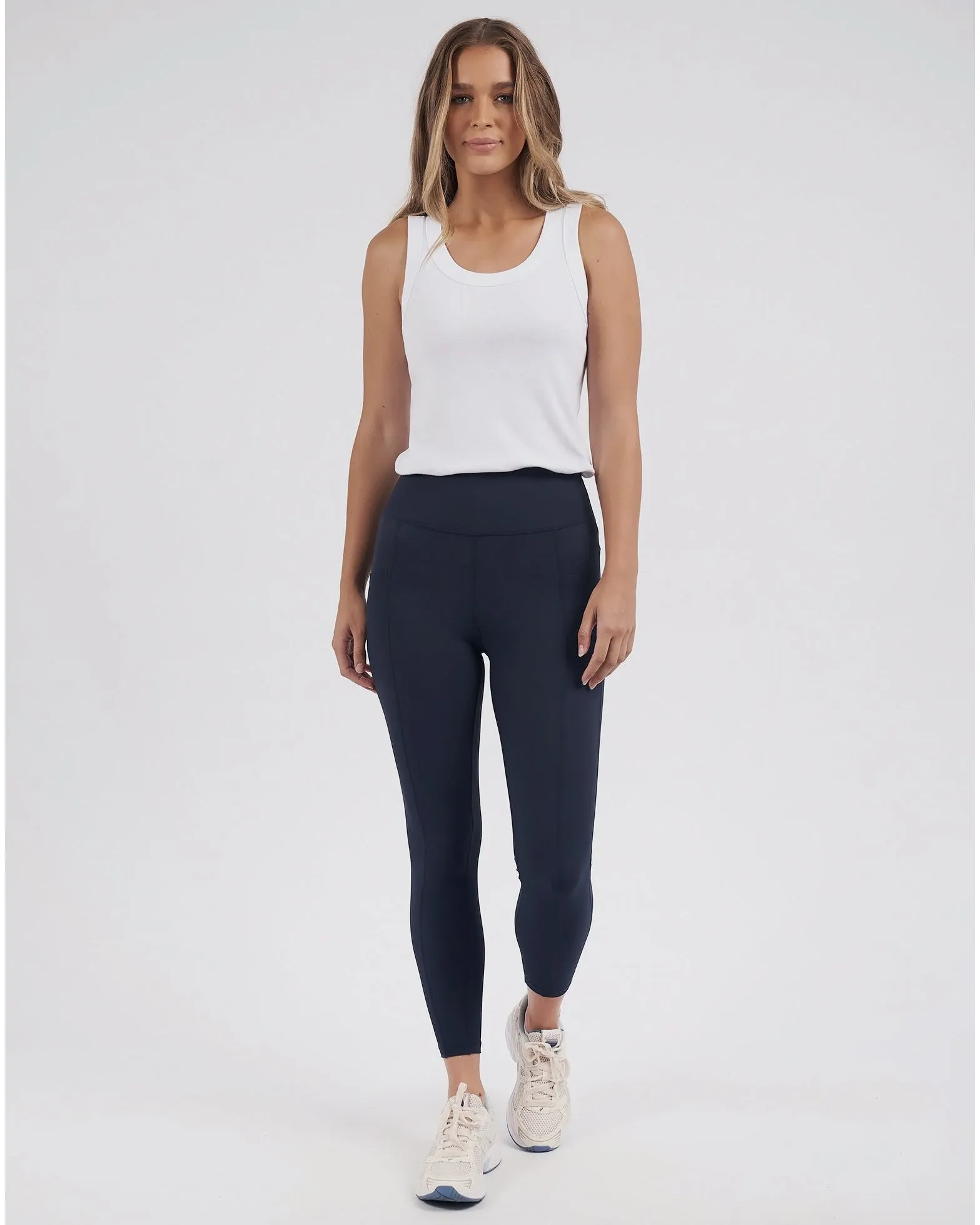 Foxwood Luxe Rib Leggings - Navy
