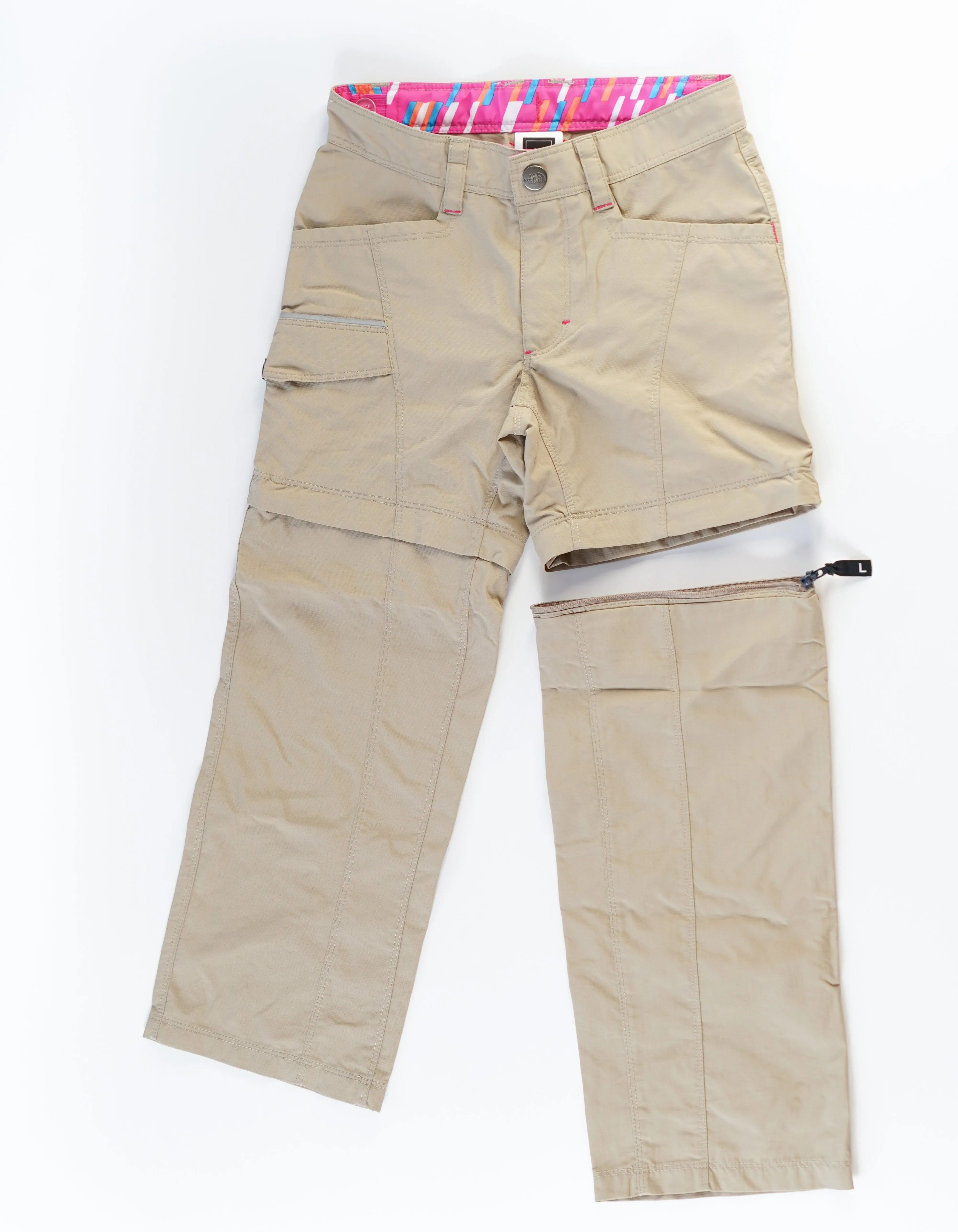 GIRL SIZE XS (6 YEARS) - NORTH FACE, CONVERTIBLE Hiking Pants/Shorts NWOT B4