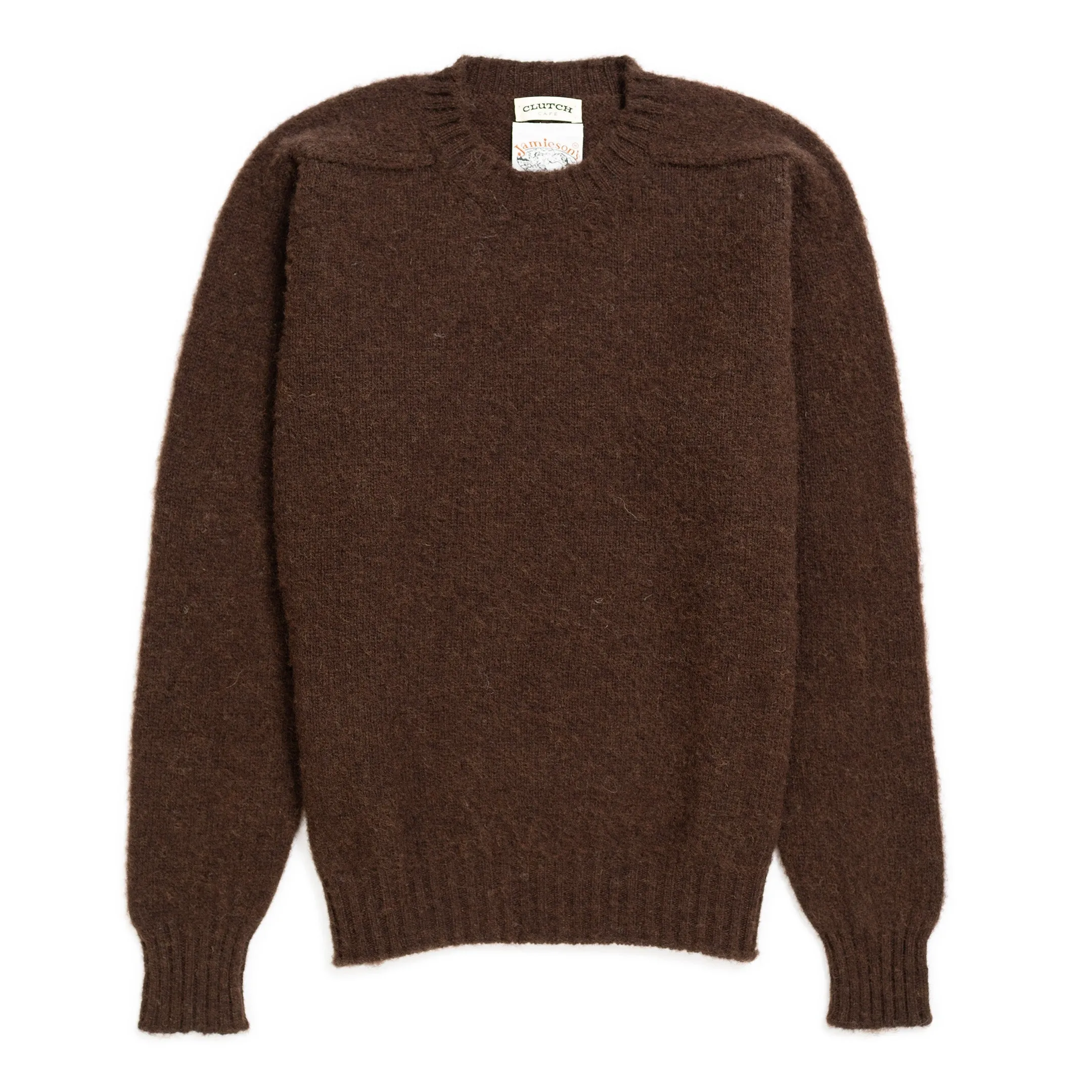Jamieson's For Clutch Cafe Brushed Shetland Sweater Leather