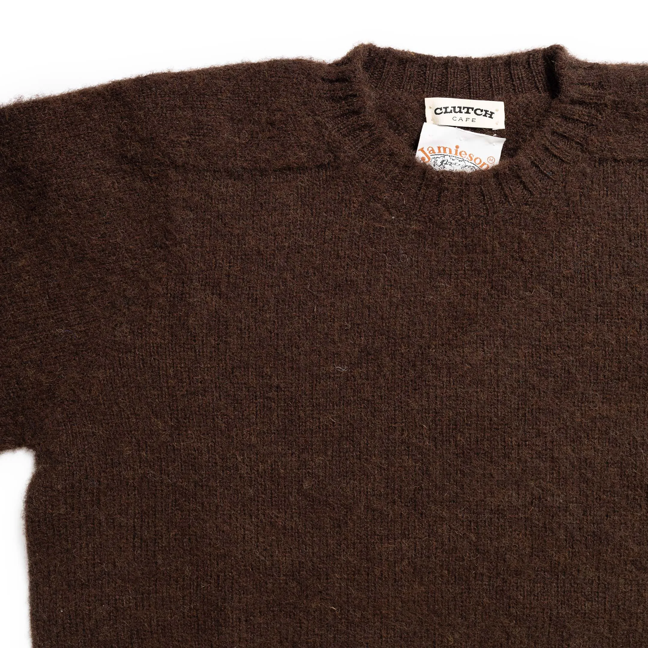 Jamieson's For Clutch Cafe Brushed Shetland Sweater Leather