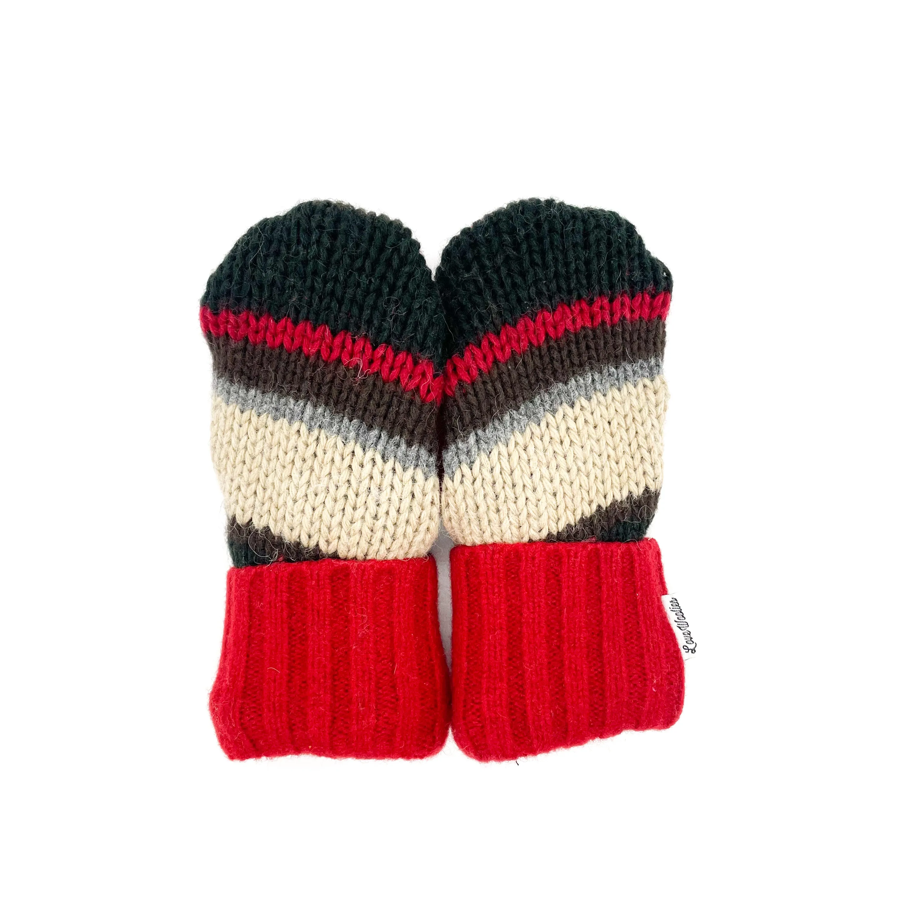 Large Kid's Wool Sweater Mittens | Be Jolly