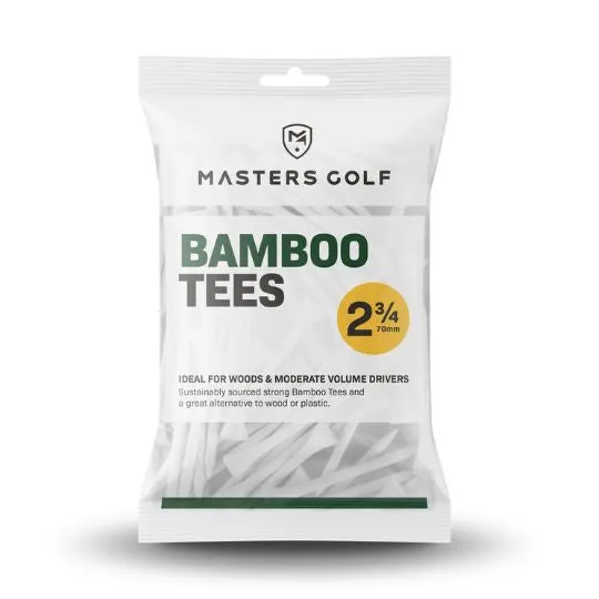 Masters Golf Bamboo Tees 2 3/4" White Bag 20 Qty
