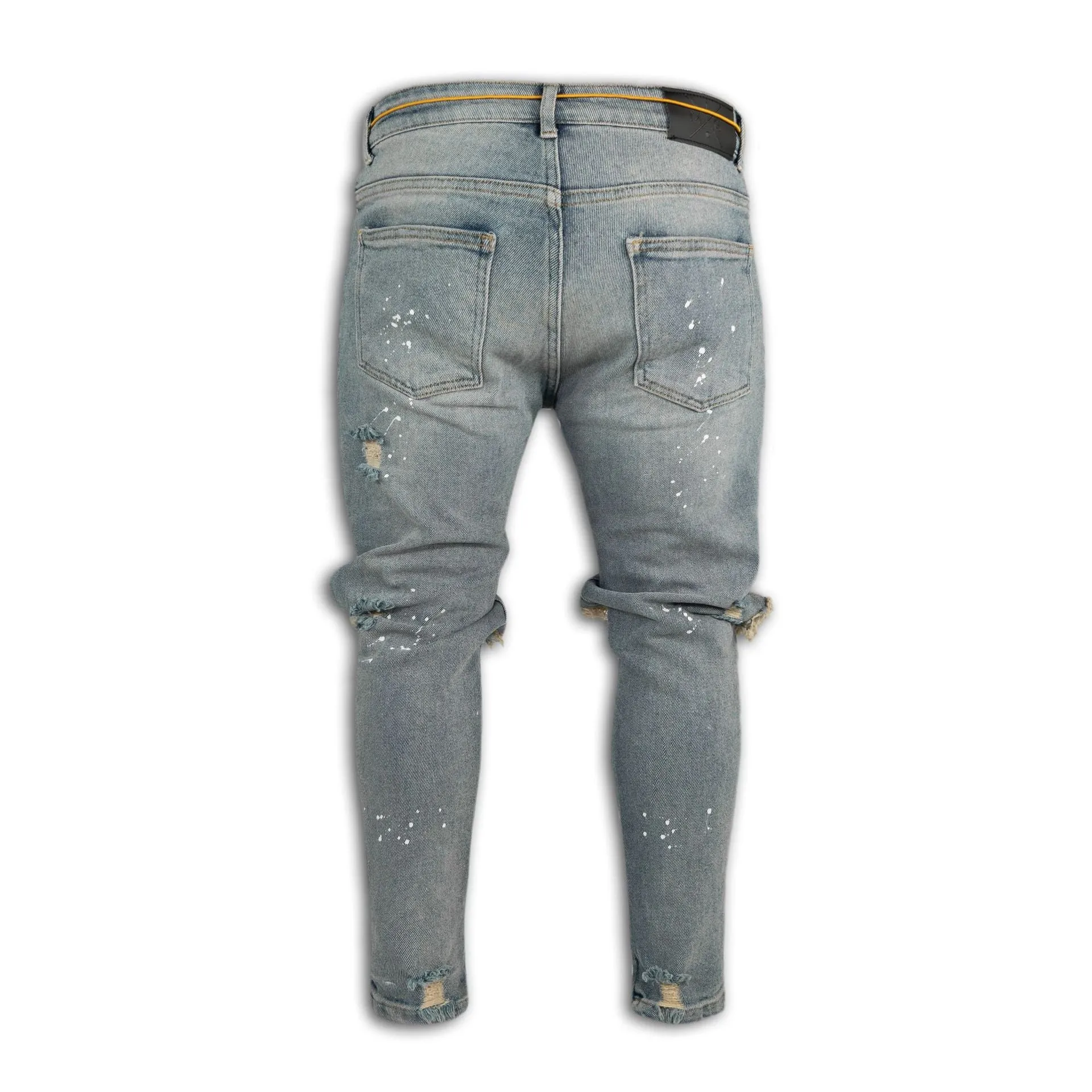 Men Stretch Destroyed Ripped Fashion Skinny Jeans