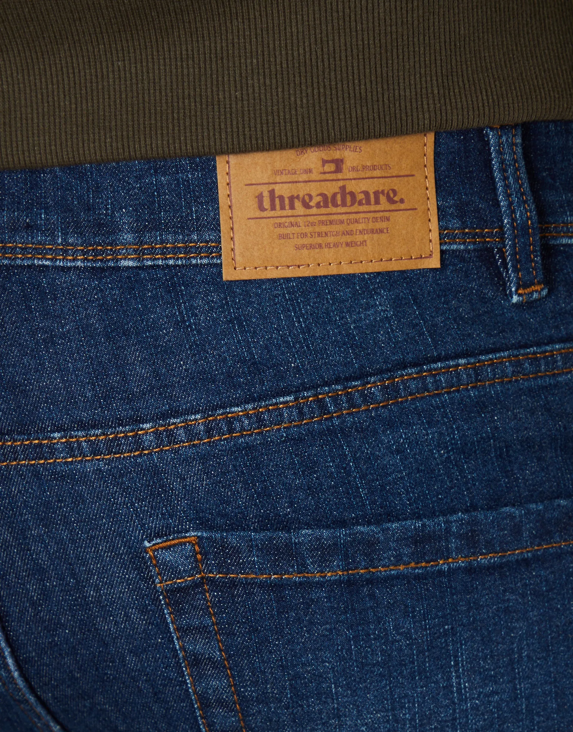 Men's Dark Wash Stretch Heritage Slim Fit Jeans