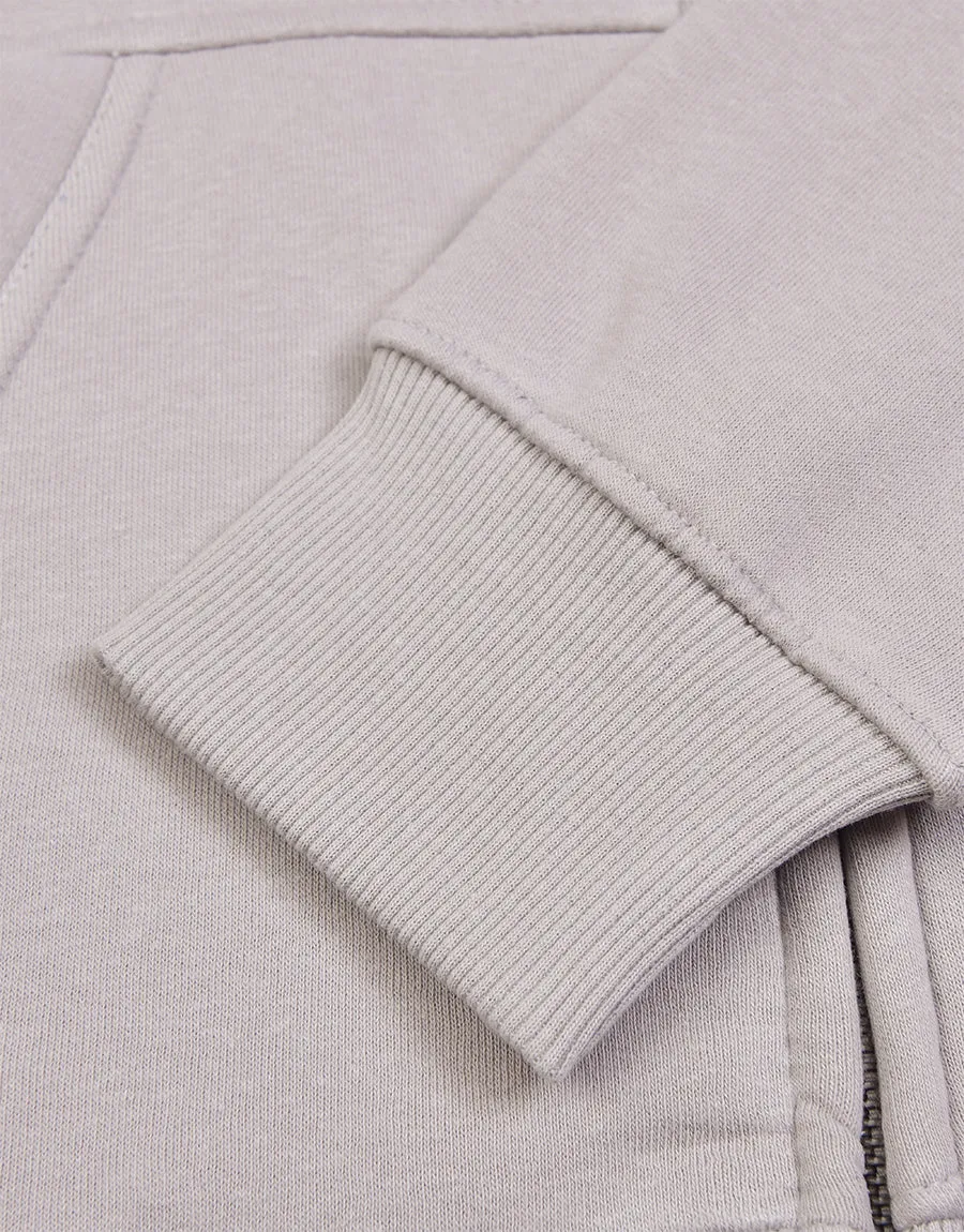 Men's Fleece Zipper Hoodie- Dark Grey