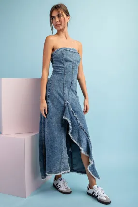 Mineral Washed Denim Dress