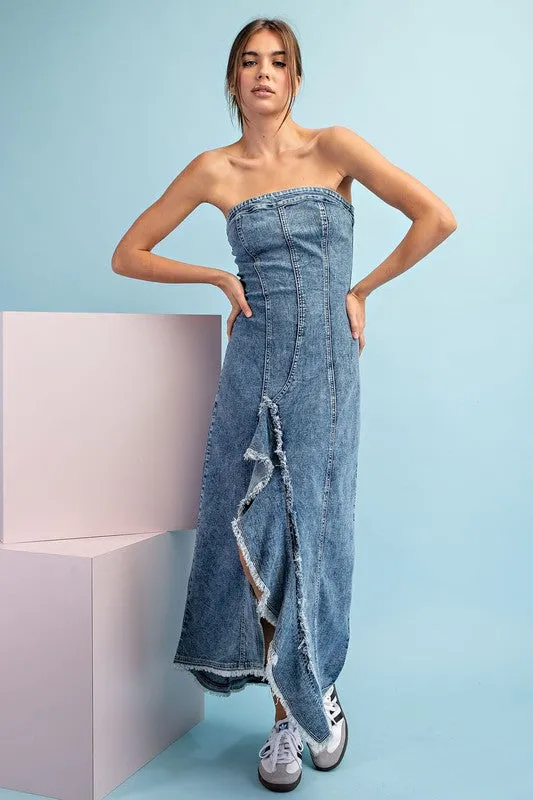 Mineral Washed Denim Dress