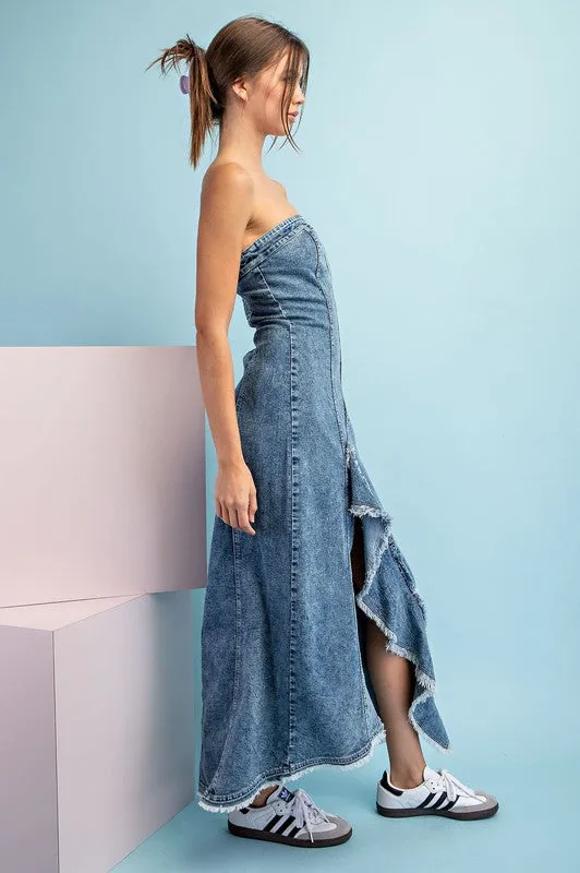 Mineral Washed Denim Dress
