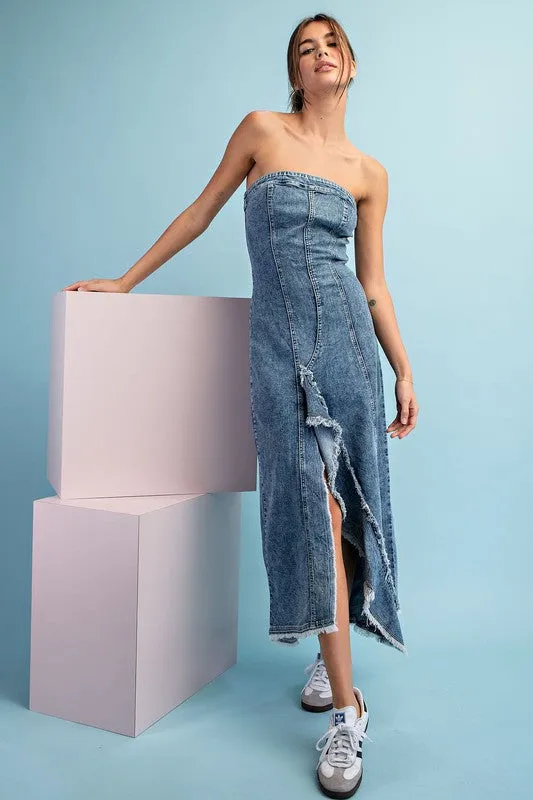 Mineral Washed Denim Dress