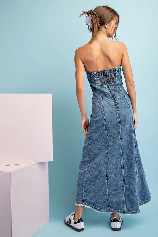 Mineral Washed Denim Dress