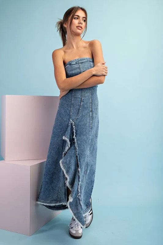 Mineral Washed Denim Dress