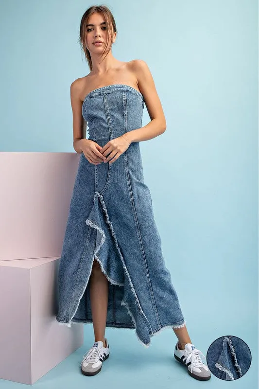 Mineral Washed Denim Dress