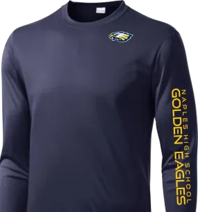 Navy long sleeve performance T