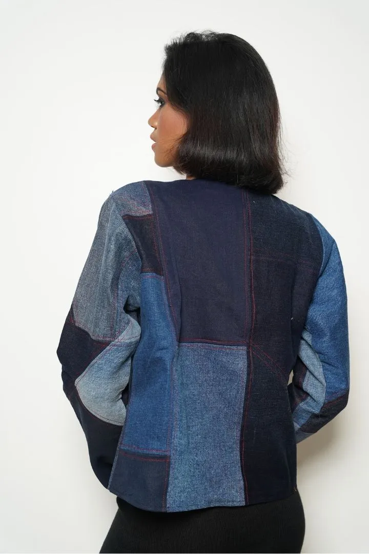 Patchy Boho Denim Jacket