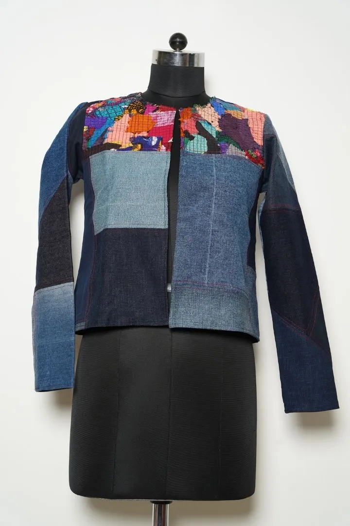 Patchy Boho Denim Jacket
