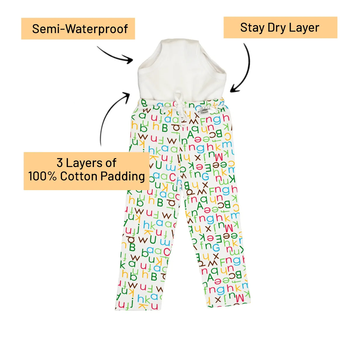 Potty Training Pajamas 2-3 Years Kindergarten Tales Print Pack 1