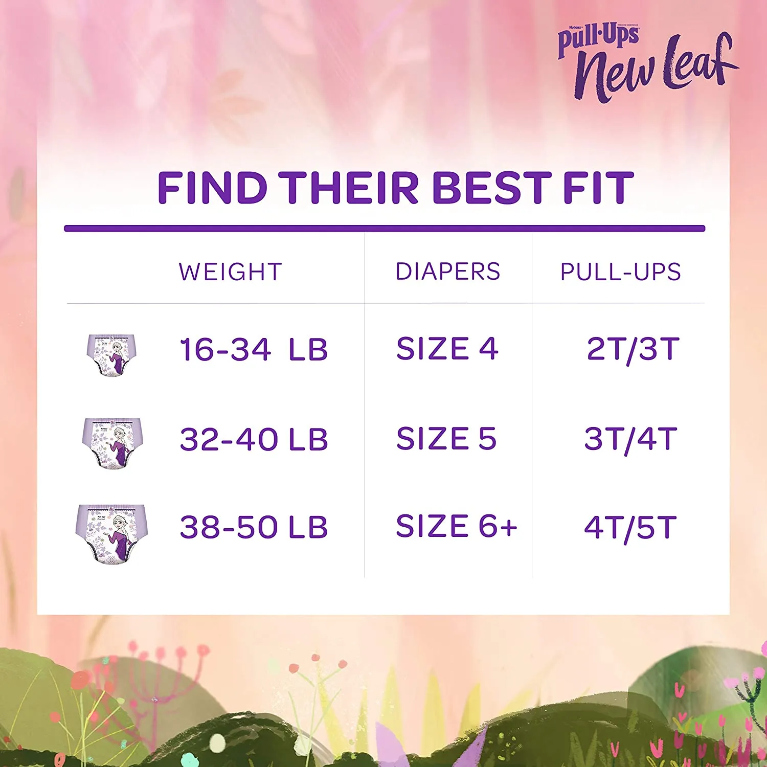 Pull-Ups New Leaf Girls' Potty Training Pants Training Underwear, 2T-3T, 76 Ct, Retails $97 