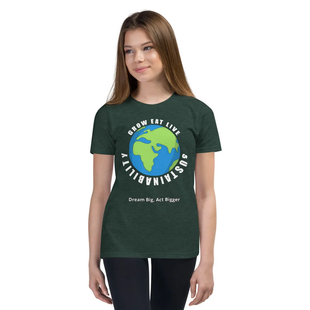 "Grow Eat Live" Youth Short Sleeve T-Shirt