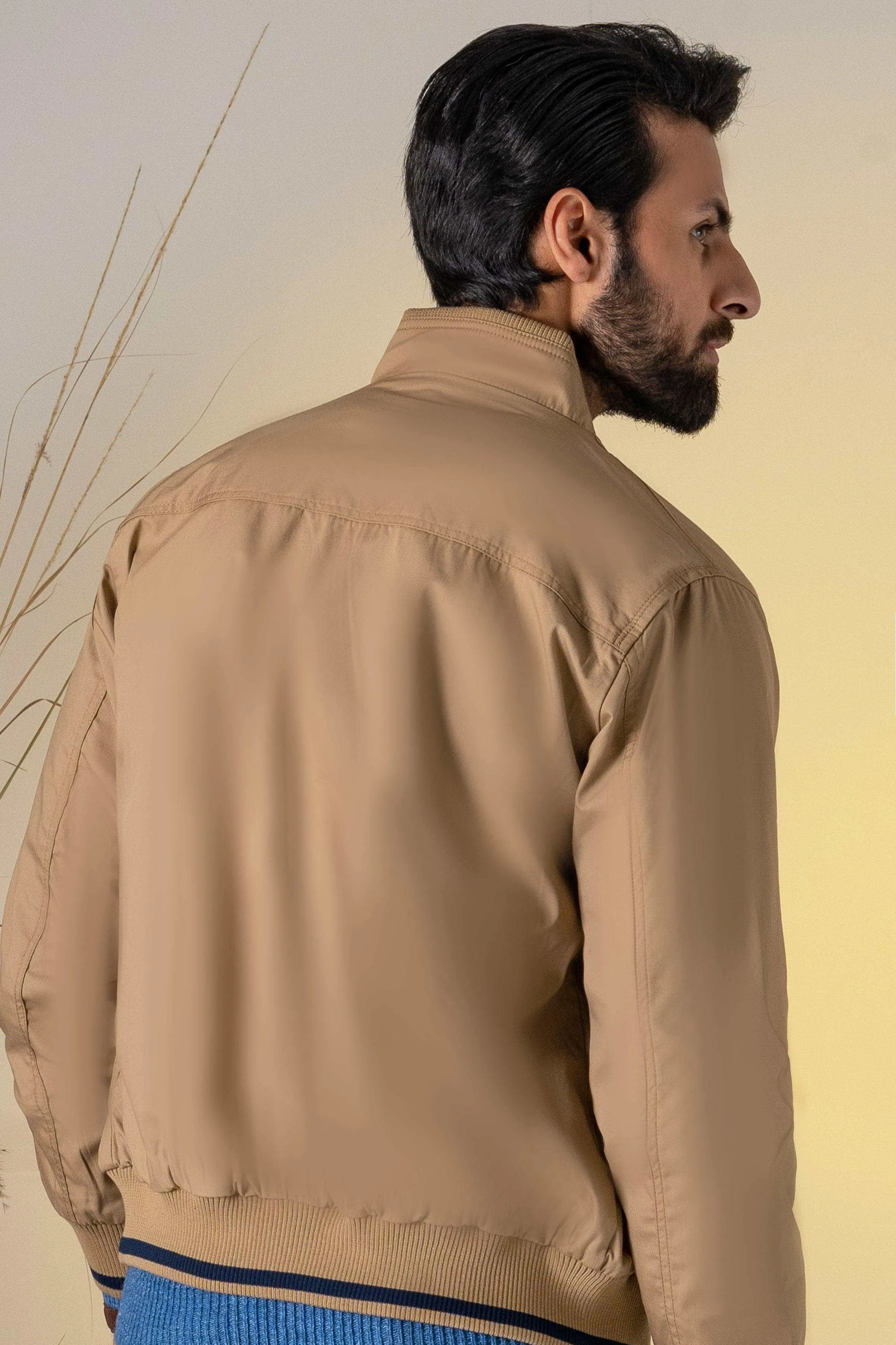 REVERSIBLE JACKET FULL SLEEVES KHAKI GREEN