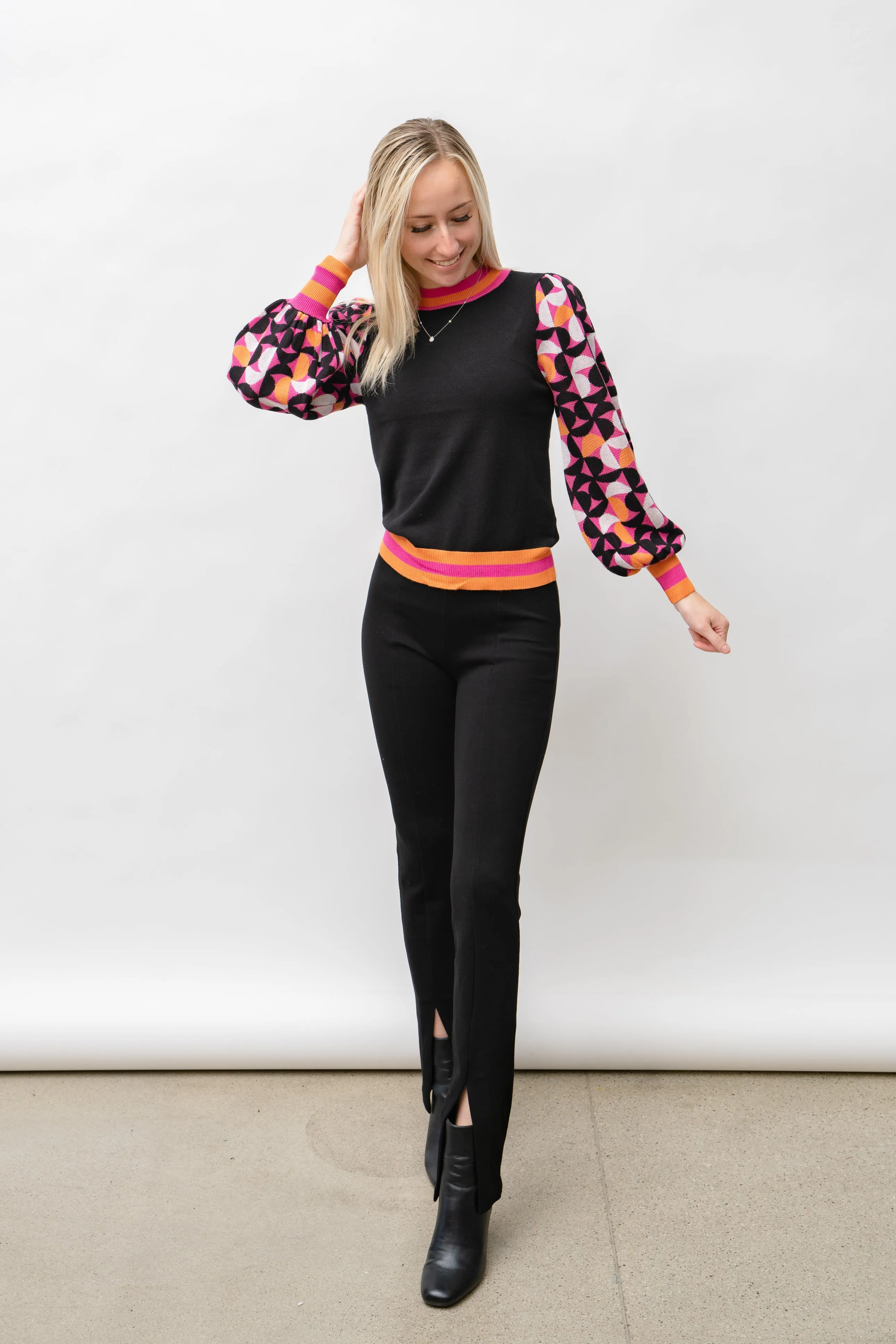 Rylee GEO PATTERN  SWEATER