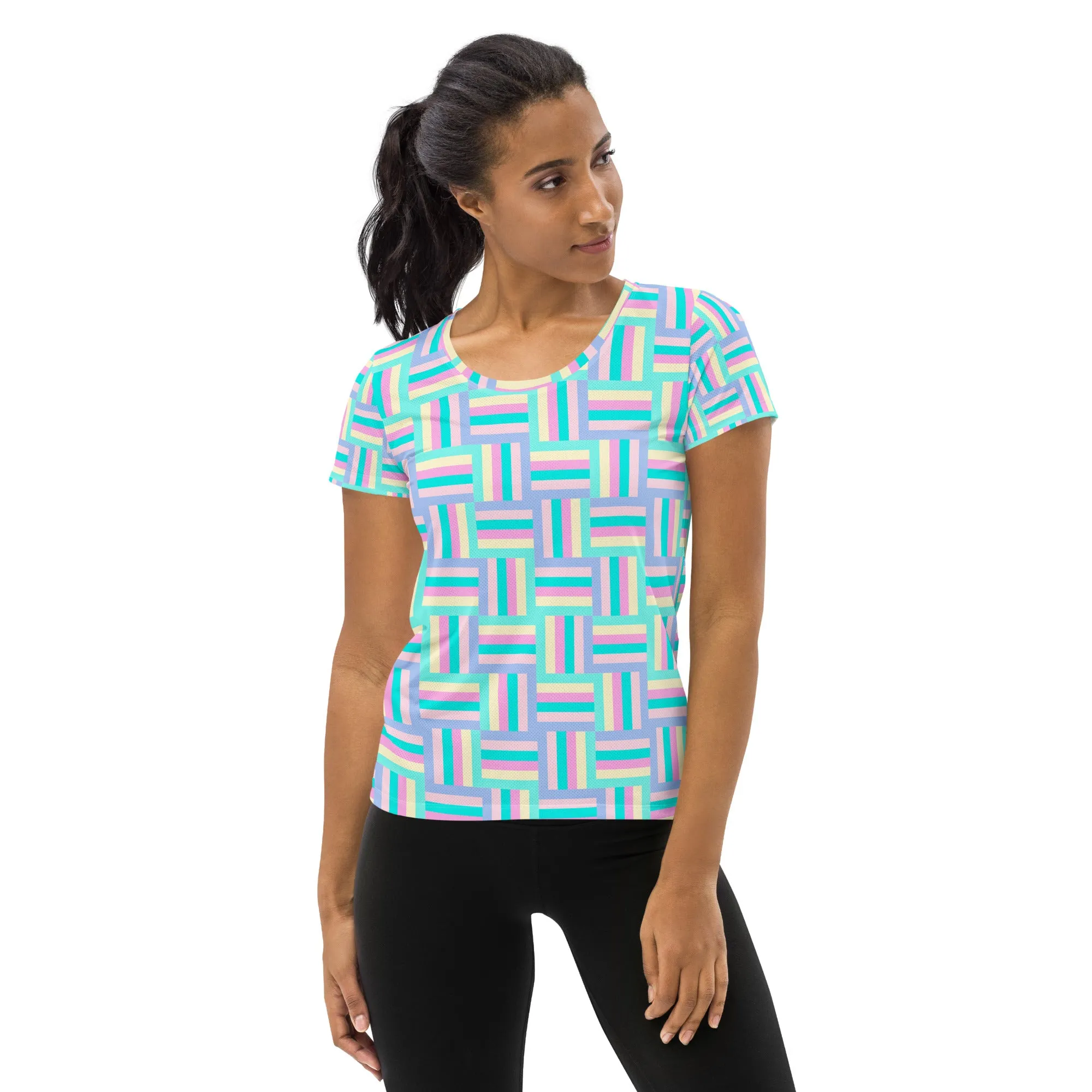 Screen Color Matrix Women's Athletic T-shirt