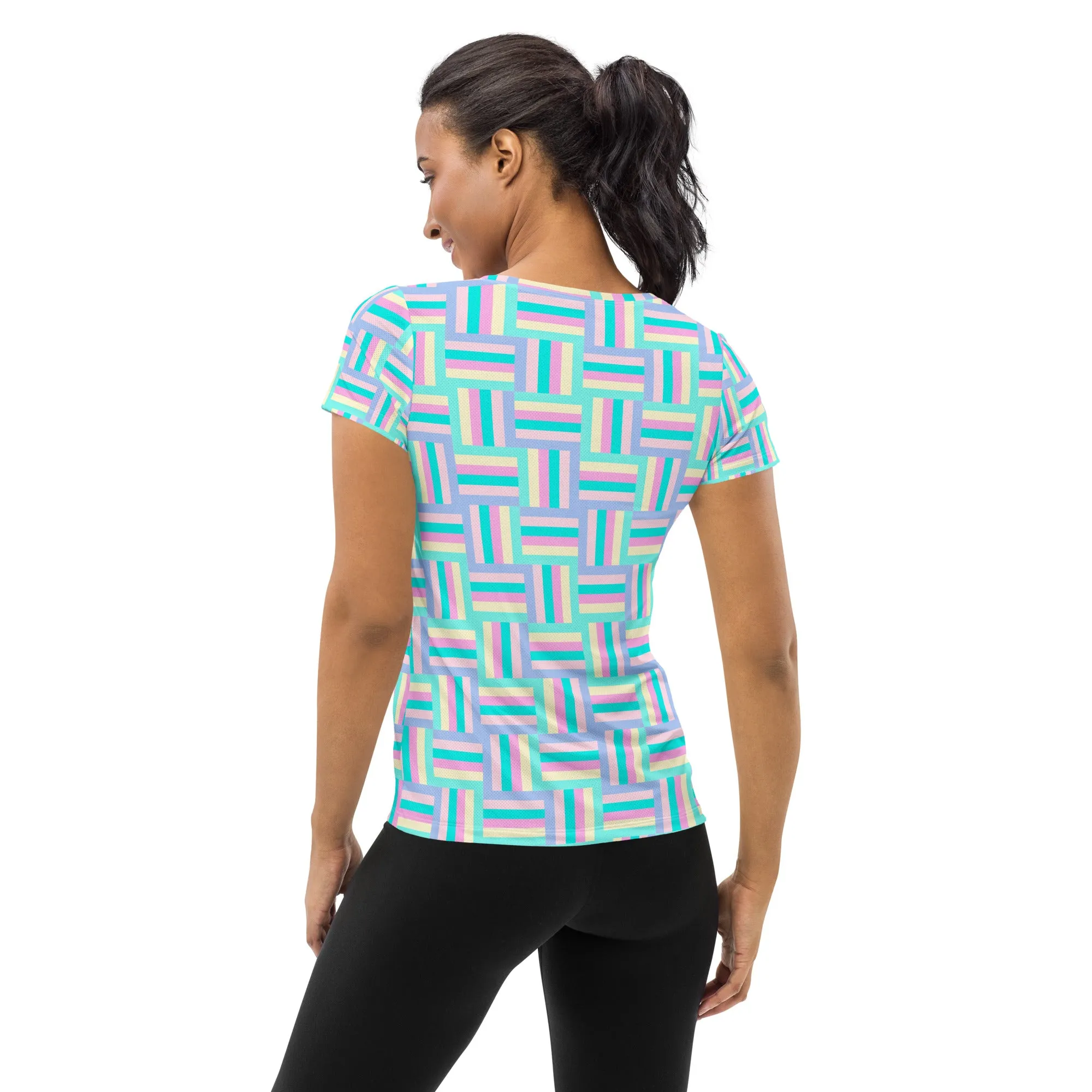 Screen Color Matrix Women's Athletic T-shirt