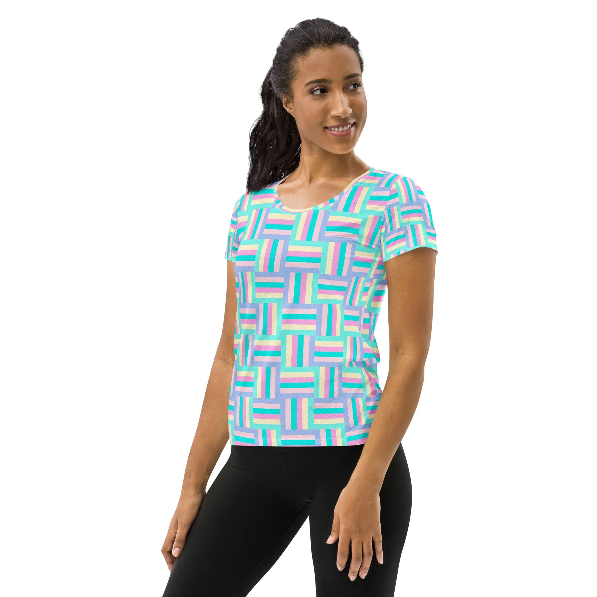 Screen Color Matrix Women's Athletic T-shirt