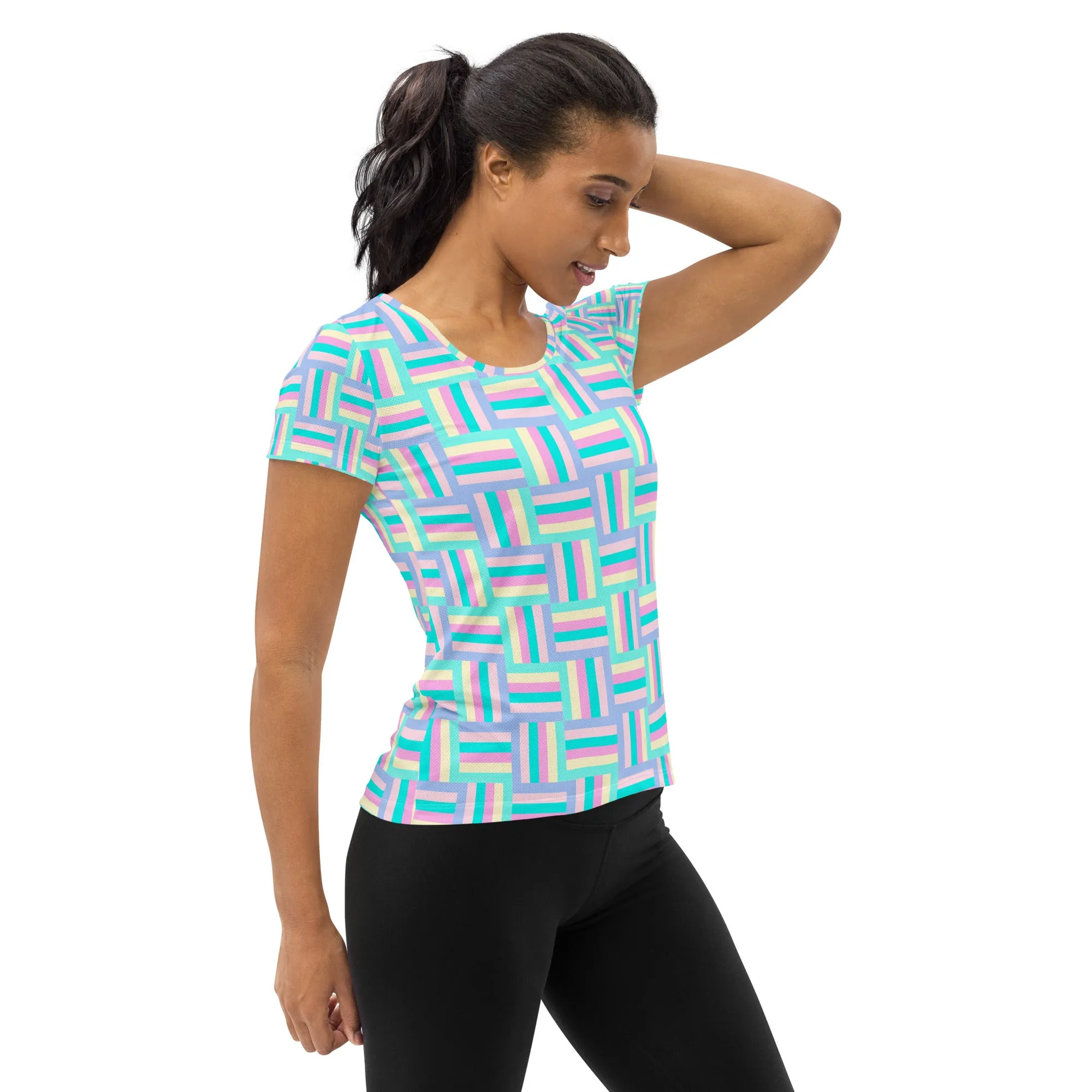 Screen Color Matrix Women's Athletic T-shirt