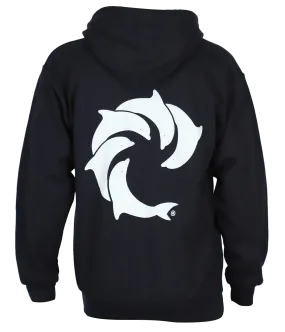 Solid Zip Hooded Sweatshirt