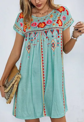Sonnet Multicolor Floral Boho Print Dress