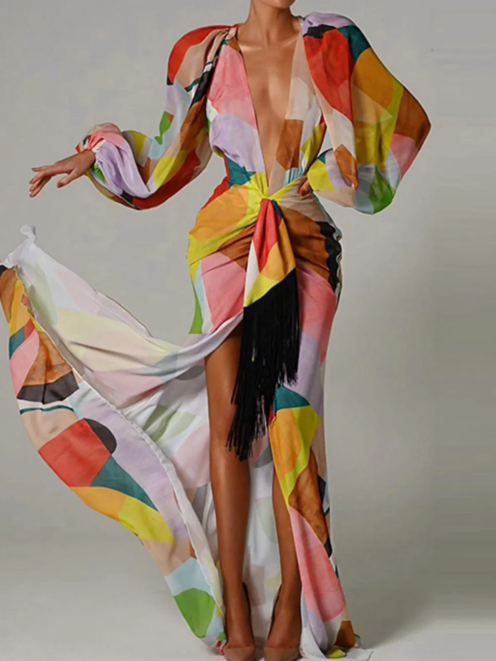 Swing Swing V-Neck Maxi Dress