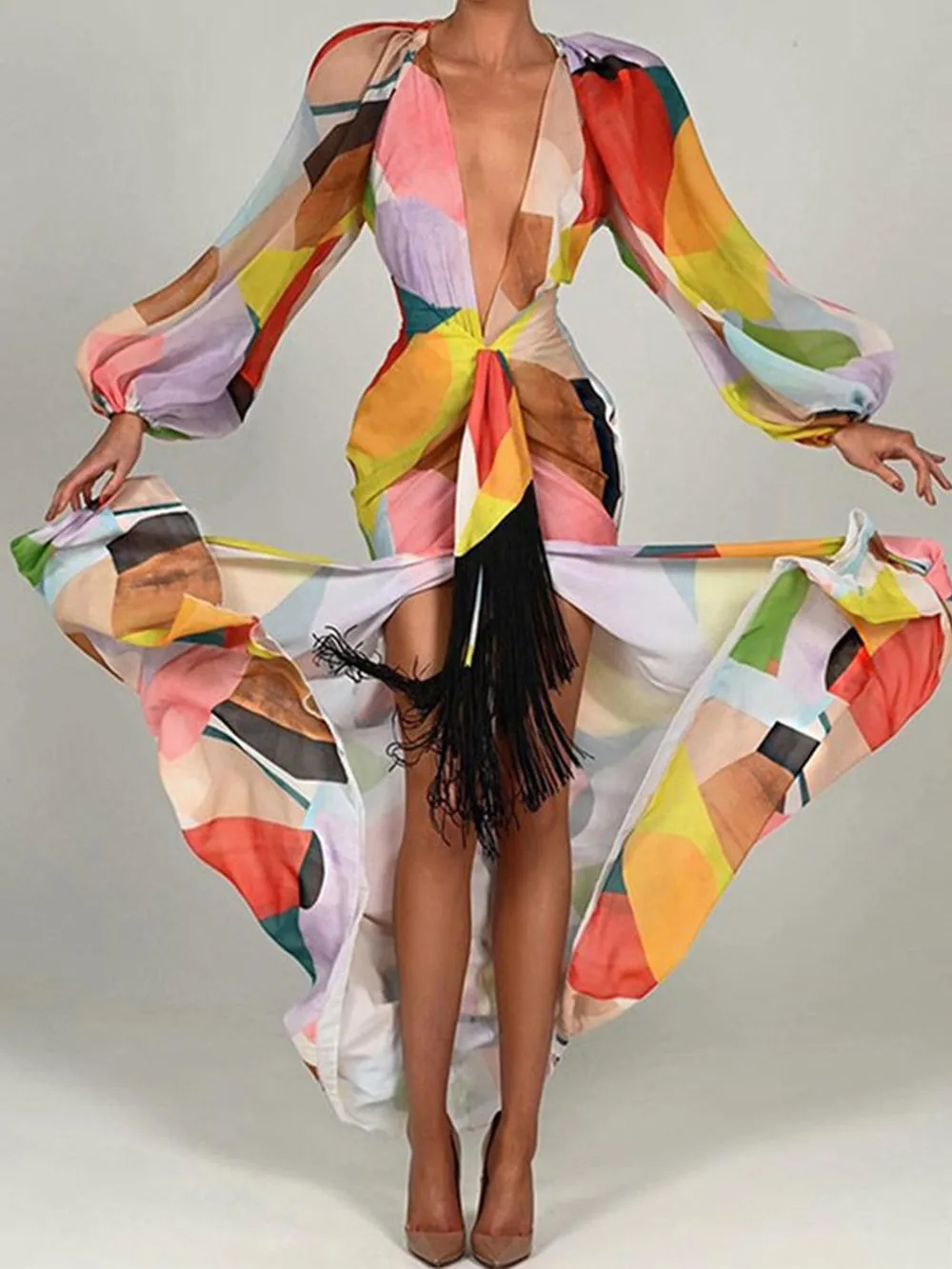 Swing Swing V-Neck Maxi Dress