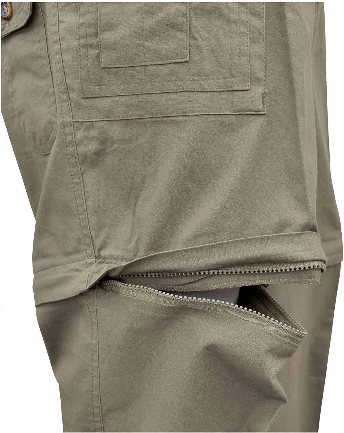 Tag Safari Zambezi Convertible Pants for Men, Covered Utility Pocket, Zip Off, 100% Cotton