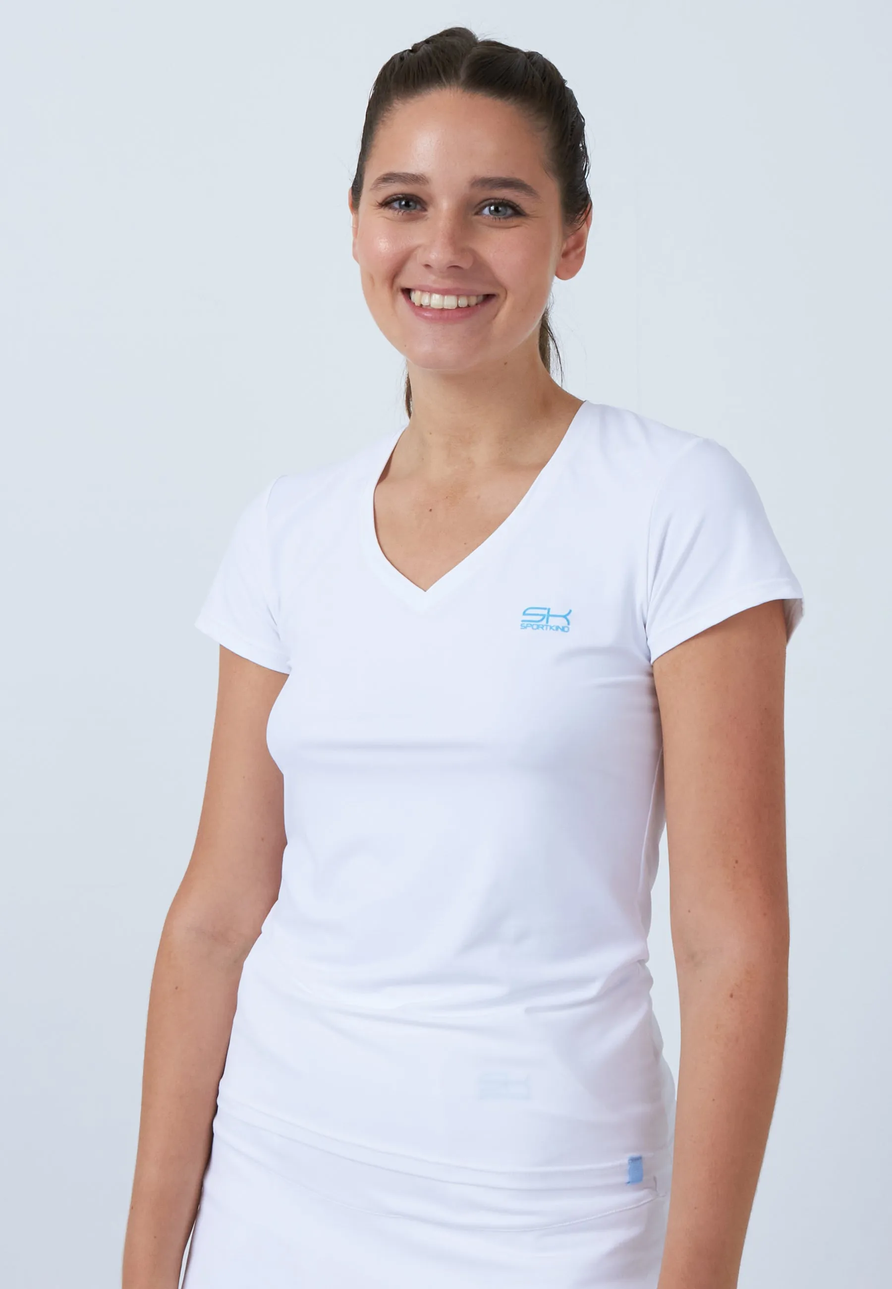 Tennis T-Shirt V-Neck, white