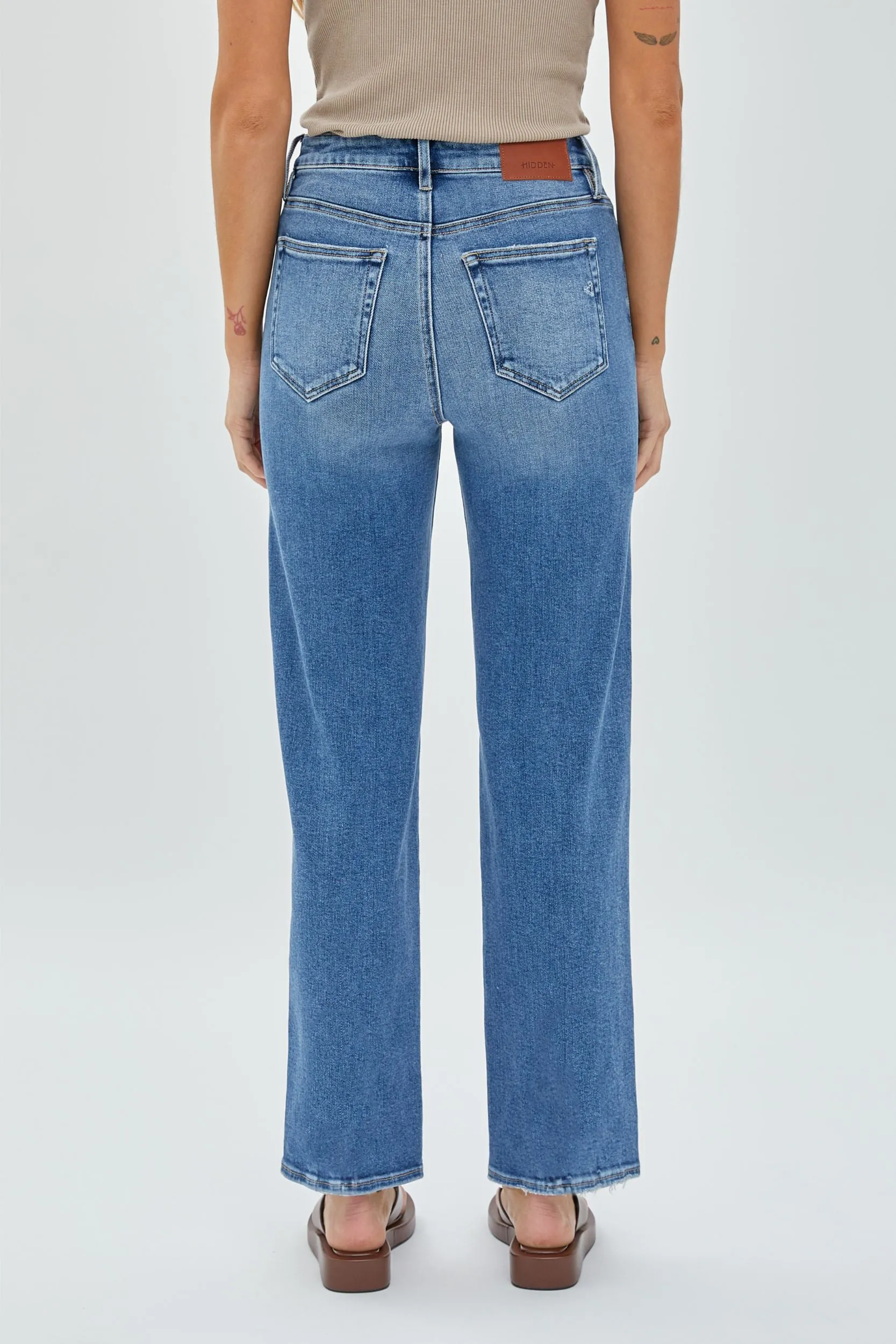 [TRACEY] Medium Wash Clean Stretch Straight