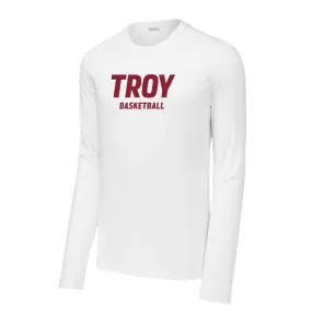 Troy University Sports Performance Long Sleeve T-Shirt - Choice of Sport - White