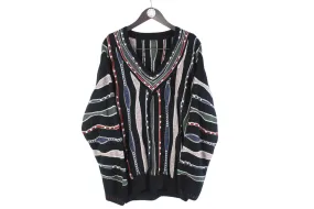 Vintage 3D Pattern Sweater XLarge