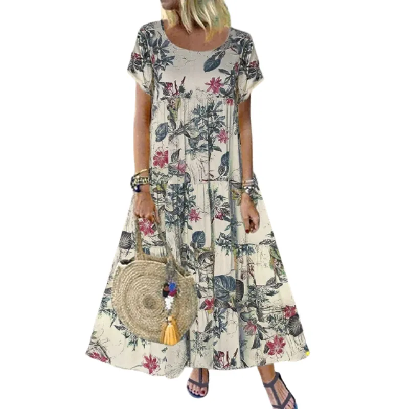 Vintage floral long dress iciCosmetic™