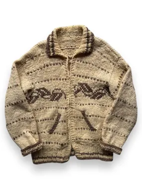 Vintage Ladies 60's Era Cowichan Style Sweater SZ S