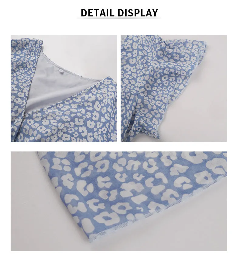 Women's Floral Summer Dress Wrap V Neck Short Sleeve Belted Ruffle Hem A-Line Bohemian Maxi Dresses