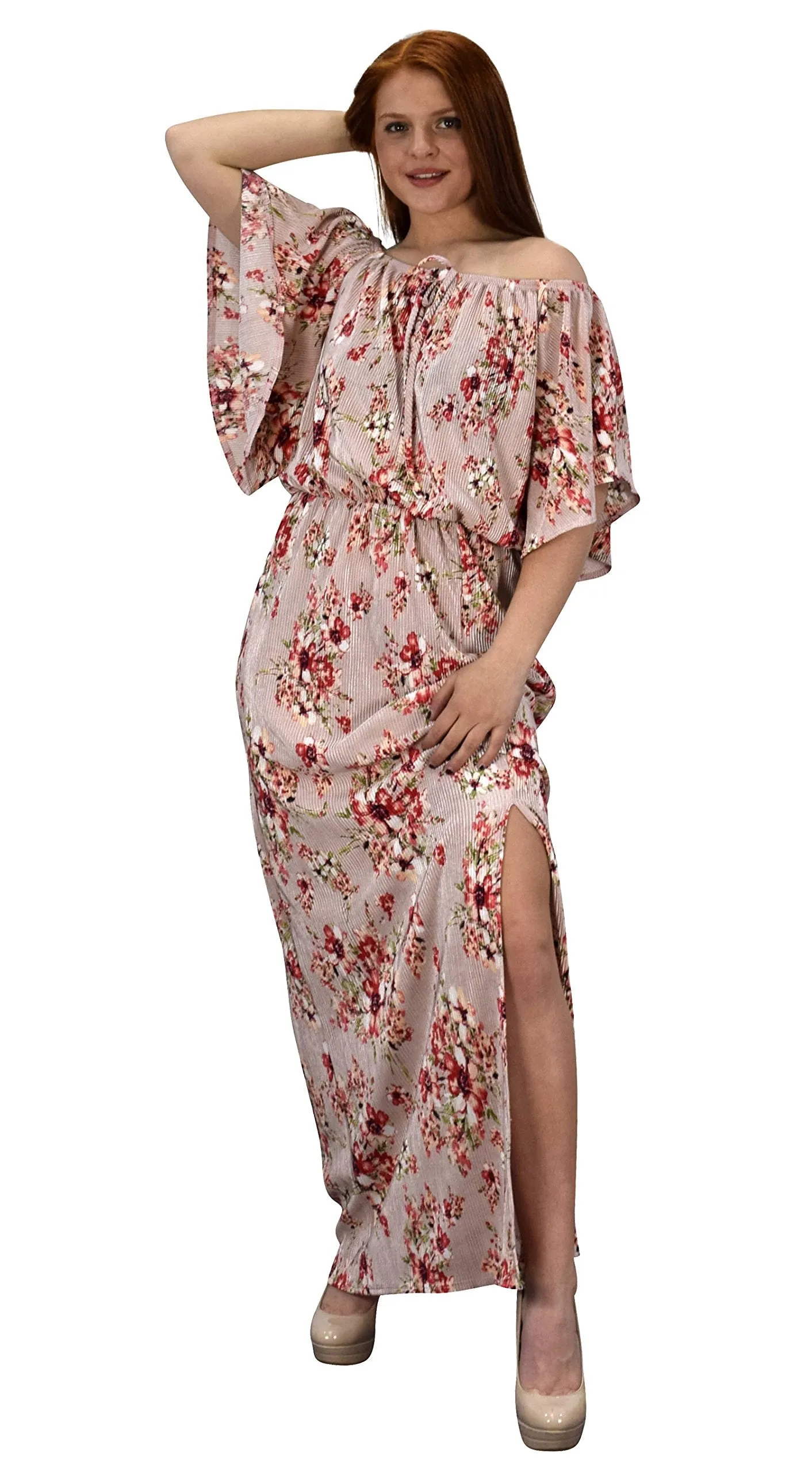 Womens Summer Gypsy Bohemian Vintage Floral Long Maxi Dress