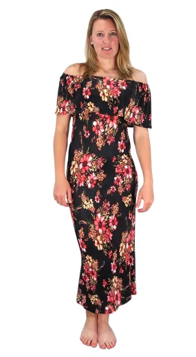 Womens Summer Gypsy Bohemian Vintage Floral Long Maxi Dress