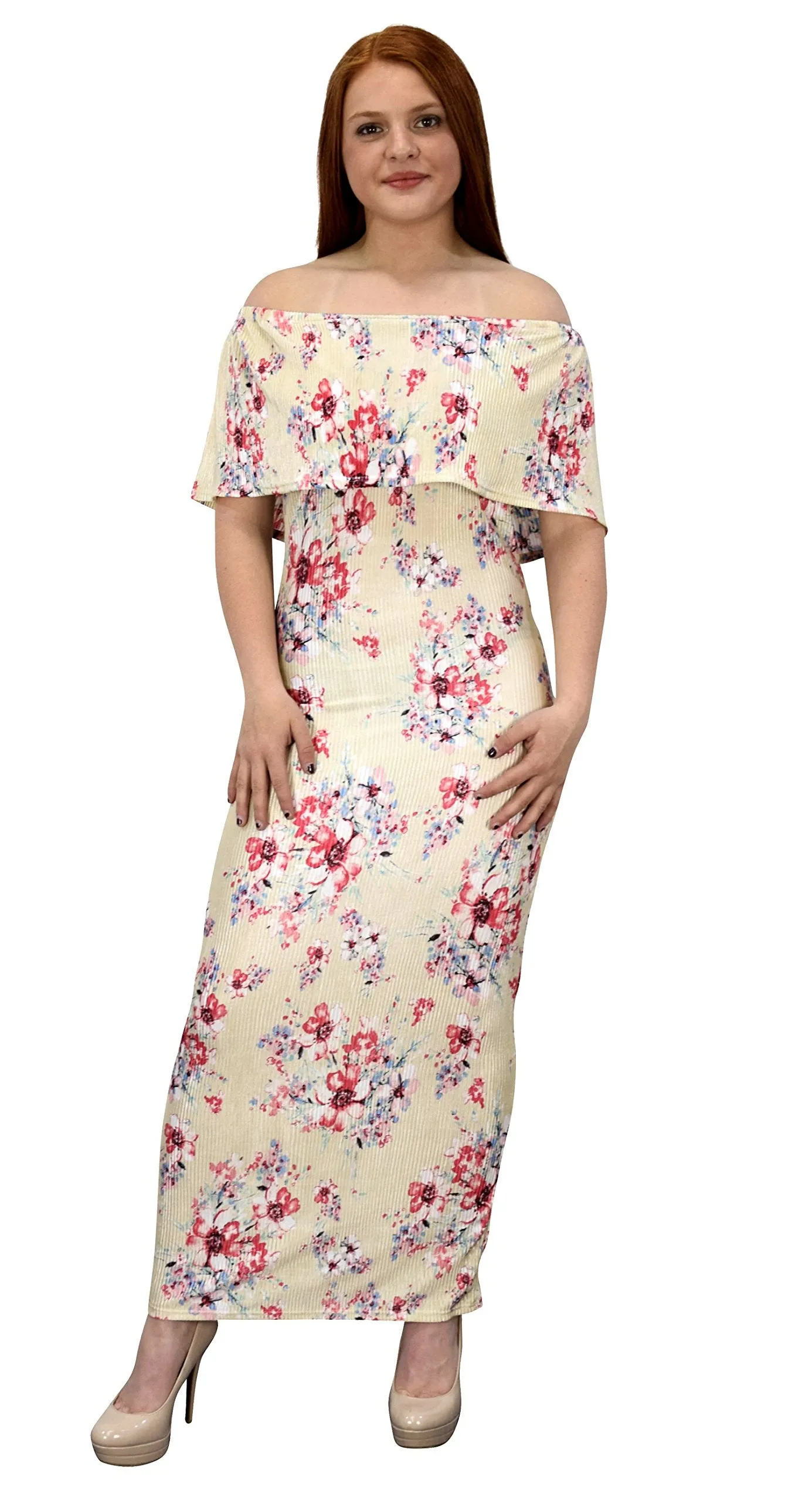 Womens Summer Gypsy Bohemian Vintage Floral Long Maxi Dress